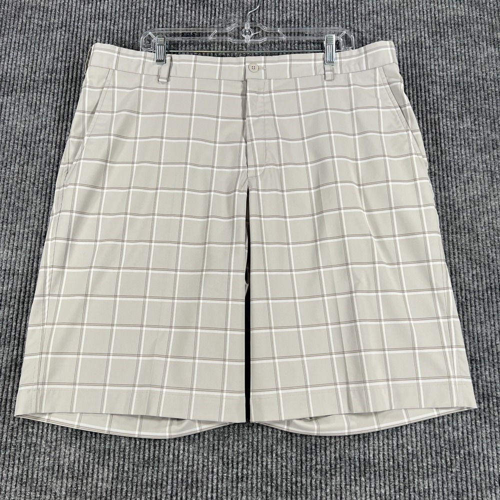 Nike Golf‎ Shorts Mens Size 38 Gray Check Performance Casual Outdoor Light